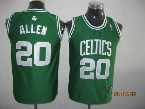 NBA Kids Boston Celtics 20 Ray Allen Authentic Green Youth Jersey
